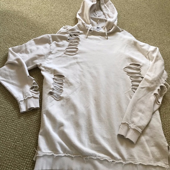 shredded sweatshirt